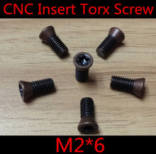 100pcs/lot M2*6 Alloy Steel  CNC  Insert Torx Screw for Replaces Carbide Inserts CNC Lathe Tool