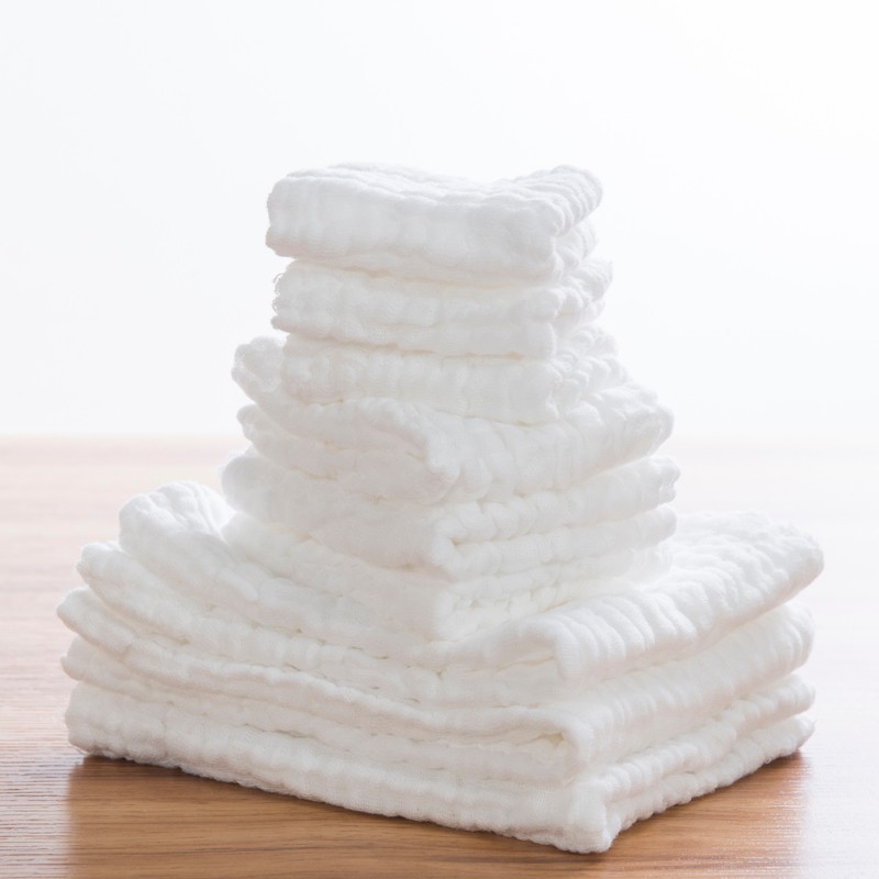 100 Cotton Gauze Blanket For Baby Children Modern Soft White Solid