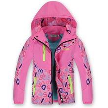 Autumn Winter Jackets For Girls 2016 New Children Outerwear & Coats Zipper Plus Velvet Windproof Children Jacket Coat