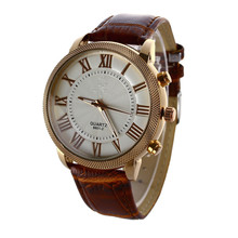 Black Brown korss luxury brand Synthetic Leather Big Dial Men s Luxury Fashion Quartz Wristwatch Watches