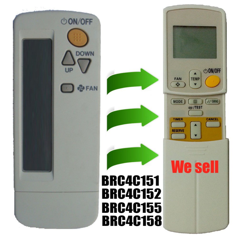 Replacement For Daikin Air Conditioner Remote Control Model Brc4c151 replacement-for-daikin-air-conditioner-remote-control-model-brc4c151
