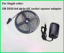 Led flexible strip light 5050 DC12V 5M 150leds RGB controller 44Key IR remote control 12V 2A