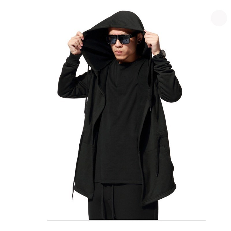 2015-Autumn-Winter-Fashion-New-Black-Cloak-Hooded-Male-Streetwear-Hip-Hop-Long-Hoodies-Clothing-Men