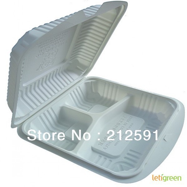 Three Compartment Sustainable Food Packing Sandwich Container