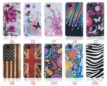 Flag butterfly painted shell around the card bracket of mobile phone leather case for iPhone4 iPhone4S flip leather case