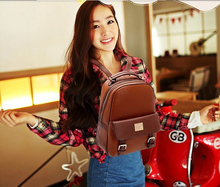 Fashion women backpack patchwork bear girl student school bags pu leather travel rucksack free shipping