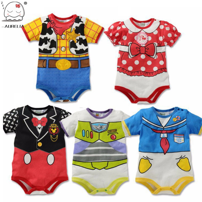 Cartoon Cotton Baby Rompers Summer Short Sleeve Baby Wear Infant Jumpsuit Boys Girls Clothes Roupas De