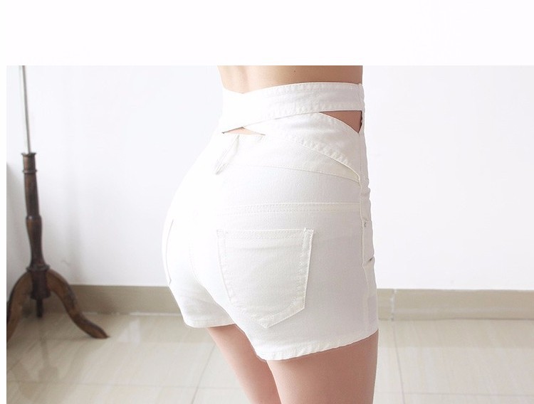2015 New High Waist Shorts Summer Women Black White Slim Sexy Denim Shorts Plus Size Short Jeans Feminino (23)