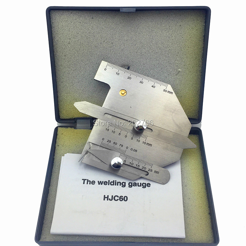 HJC60 Welding Gauge Weld bead height welding seam gap Ruler Gage Metric weld inspection caliper