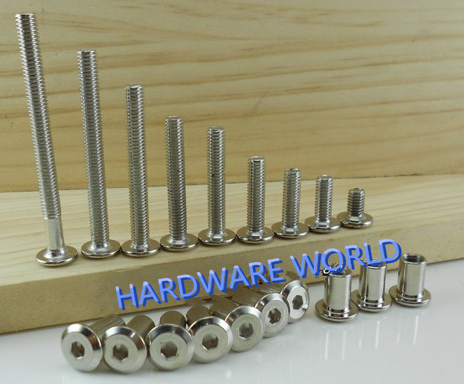 Buy 50pcs M6*20 6mmX20 Connecting Screws,hex socket Bolts Kitchen Furniture