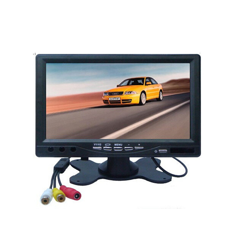 7 Inch Color TFT LCD DC 12V Car Monitor Rear View Headrest Display With 2 Channels Video Input For DVD VCD Reversing Camera 7 Inch Color TFT LCD DC 12V Car Monitor Rear View Headrest Display With 2 Channels Video Input For DVD VCD Reversing Camera