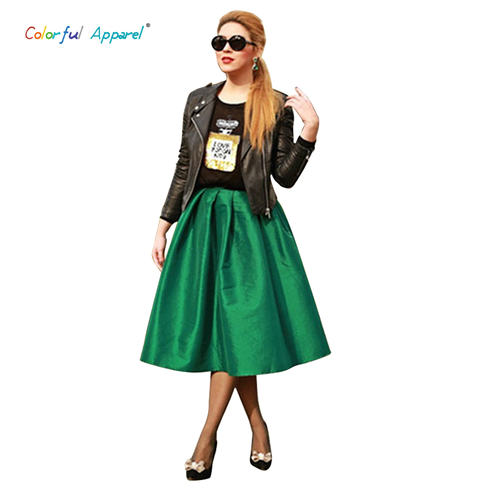 Colorful Apparel High Waist Skirt women s Long Fall Winter Jupe Midi Faldas Longa Skirts For