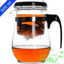 New 500ml Heat Resistant Glass Tea Set Tea Pot Puer Teapot Coffee Pot High-quality Teaset Integrative Convenient Office Tea Set