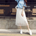 plus size vintage skirts womens 2016 summer style korean vestido feminina tutu skirt women white black