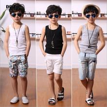 12 Colors 2016 Summer Child Clothes Cool Vest Kids Cotton Casual Sleeveless T- Shirts for Boys and Girls Casual Sport Vests F108