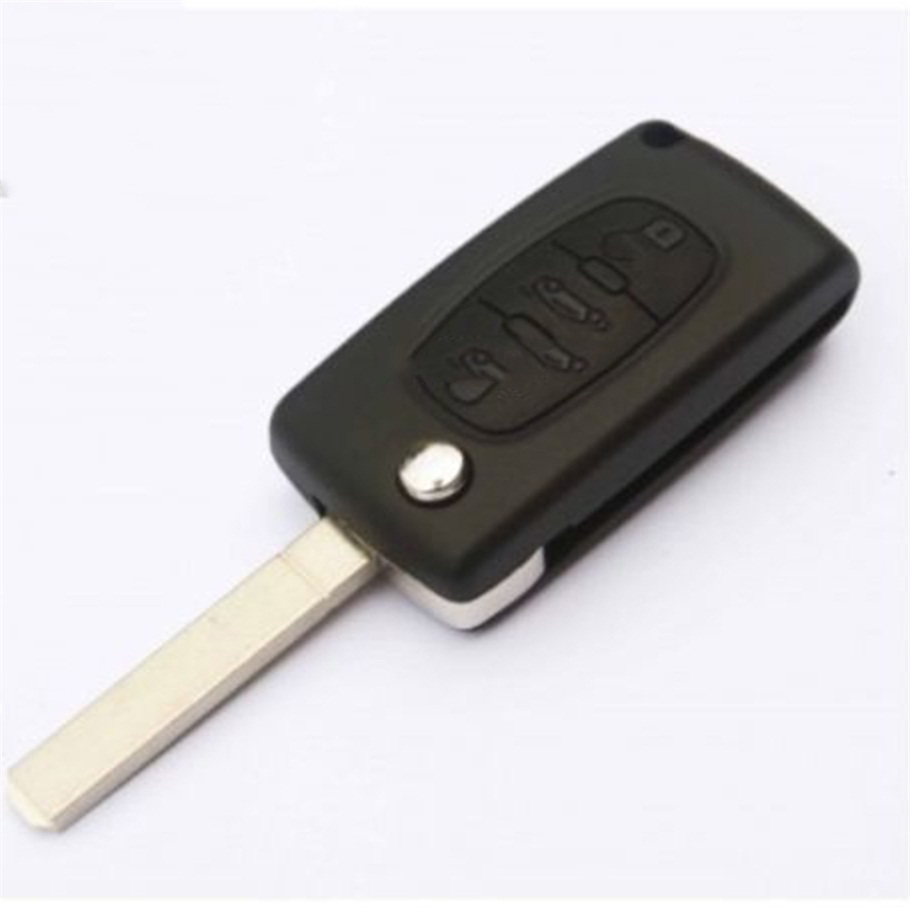 3 Buttons Uncut Blade Flip Folding Remote Key Case Shell key protection cover Replacement for PEUGEOT 207 307 407 308 607 hot