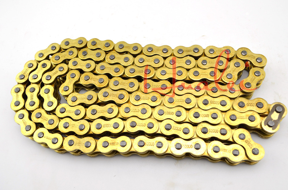 530*120 Brand New UNIBEAR Motorcycle Drive Chain 530 Gold O-Ring Chain 120 Links For HONDA CBR 600 F Drive Belts