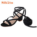 Siketu Elegance New Women Knee Gladiator Sandal Hollow Out Summer Open Toe Sandals Wedges Shoes Dropshipping