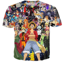 Newest Hipster 3D t shirt Anime t shirts Women Men Summer Casual t shirts Harajuku Cartoon One Piece Monkey D Luffy tshirts tees