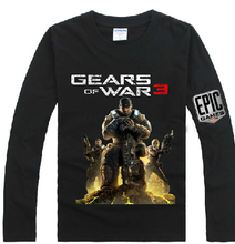 2016 Hot-selling Long-sleeve T-shirt Super Handsome Authentic Gears of War 3 Dom Portrait for Xbox 360 Men’s T Tee Shirt 2xl