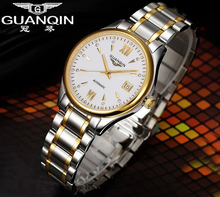 Origianl GUANQIN Top Brand Luxury Fashion Quartz Watch Men Waterproof Luminous Date Men Watches Relogios Masculino Relojes