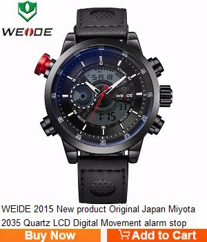 WEIDE 2014 New product Original Japan Miyota 2035 Quartz LCD Digital Movement ,alarm,stop watch and backlight functions