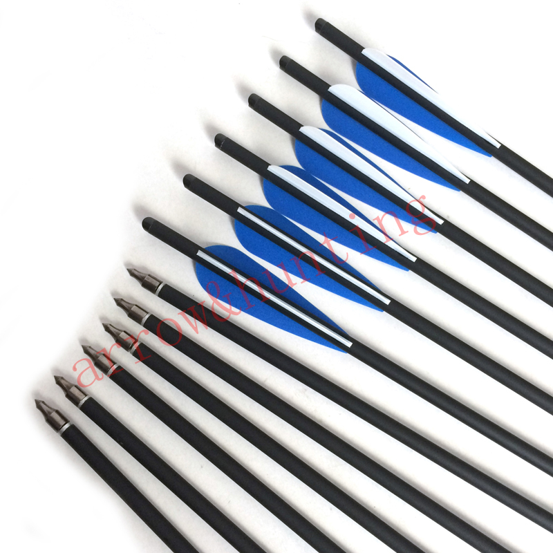 Free shipping mixed carbon hunting arrows 20