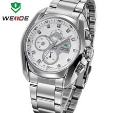 Luxury Brand WEIDE New Mens Quartz Watches Stainless Full Steel Fashion Business Dress Watch Waterproof Analog