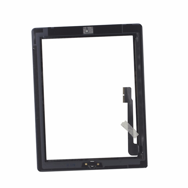 Tested White Color Free Middle Buzzle Frame +Touch Screen Digitizer For iPad 3 &iPad 4 Touchscreen Panel A1416 A1458