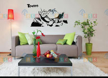Totoro Decal Japanese Cartoon Cosplay Fans Wall Sticker Decor Decal Poster Home Kids Room Decorative Totoro Decal