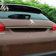 Peugeot 2008 2014 Trunk tailgate handle stainless steel decoration glitter topcoat for Peugeot accessories