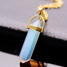 Women Amethyst Natural Stone Pendant Necklace Pink Crystal Necklaces Druzy Gem Stone Statement Pendants In Jewelry