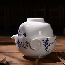 Fine blue and white porcelain tea ceramic cup kungfu tea set a pot of a cup