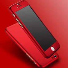 360 Degrees Full Body Protector Case Cover For iPhone 6 6S Plus free Gift Tempered Glass Screen Protector