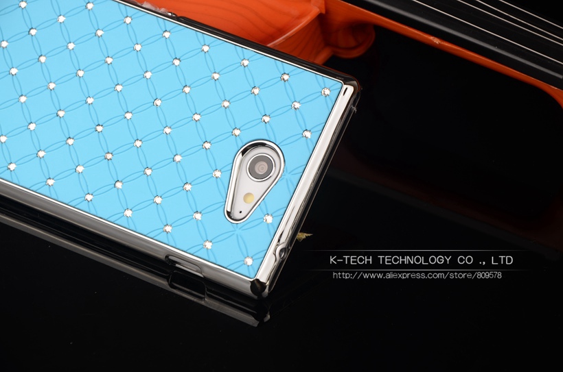 Shining Rhinestone Diamond Rubberized Matte Cover With Silver Chromed Skin Case For SONY XPERIA M2 Aqua S50h Mobile Phone Bags Shining Rhinestone Diamond Rubberized Matte Cover With Silver Chromed Skin Case For SONY XPERIA M2 Aqua S50h Mobile Phone Bags