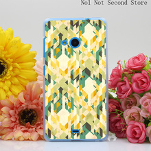 1304Q Des Integrated Tartan Pattern Hard Case Transparent Cover for Microsoft Nokia Lumia 535 630 640 640XL 730