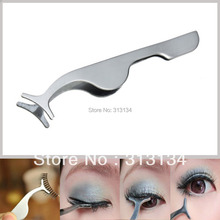 1pc New False Eyelashes curler Extension lash mascara Applicator Remover steel Tweezers Clip para Makeup Tool