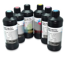 6x250ml B/C/M/Y/White/White colors UV Ink/UV LED Ink/UV Printing Ink For epson UV Flatbed Printer dx3 dx5 dx7
