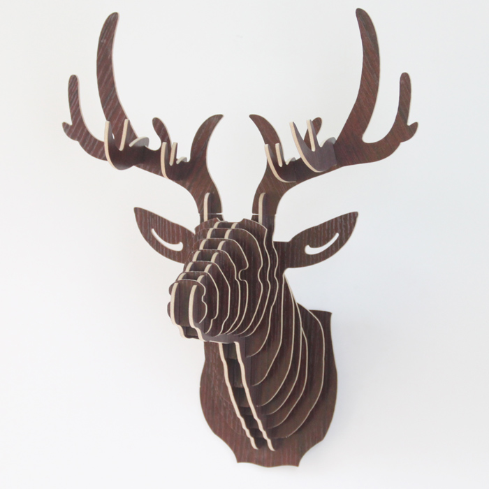 DIY wood deer head BUCKY deer haed for wall decorations