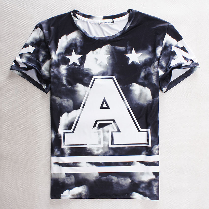  Amy 2015 summer Fashion t shirt Men Women Interesting personality print short sleeve casual 3d