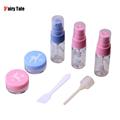 7Pcs Set Plastic Transparent Empty Spray Bottle Outdoor Travel MakeUp Skin Care Lotion Perfume Case Container