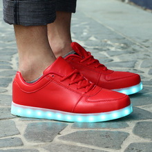 Led shoes for adults led casual men shoes led luminous shoes 2015 plus size light up