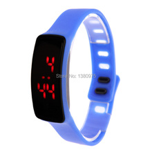 Fashion Sport LED Watches Candy Color Silicone Rubber Touch Screen Digital Watches Waterproof Bracelet Wristwatch
