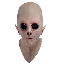 Scary Silicone Face Mask Alien UFO Extra Terrestrial Party ET Horror Rubber Latex Full Masks For Halloween Party Toy Prop