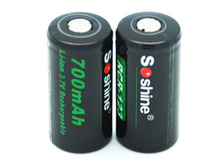 2pcs Soshine Li ion RCR123 16340 Batteries 700mAh 3 7V Rechargeable Lithium Battery with battery box