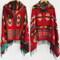 Big scarves winter scarf cashmere poncho women Bohemian Shawl Scarf Tribal Fringe Hoodies blankets Cape shawl