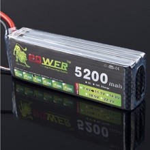 Hot sale 1 pcs Lion Power 3s 11.1V 5200MAH 30C Lipo battery Li poly For RC Car helicopter 6 channel align trex Akku Deans plug