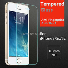 Tempered Glass Screen Protector Film For Apple iphone 5 5S 5C.Anti Shatter Film For iPhone5s Guard 0.33MM 9H Anti-Scratch