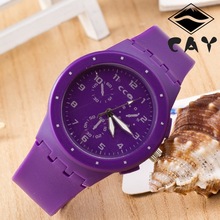 New Geneva Movement Silicone Watch Candy Color Couture Fashion Leisure Watches Wholesale Various Colors