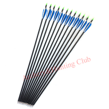 12pcs lot Hunting arrow 12pc 30 aluminum blue white with arrowhead compound bow arrow hunting arrow
